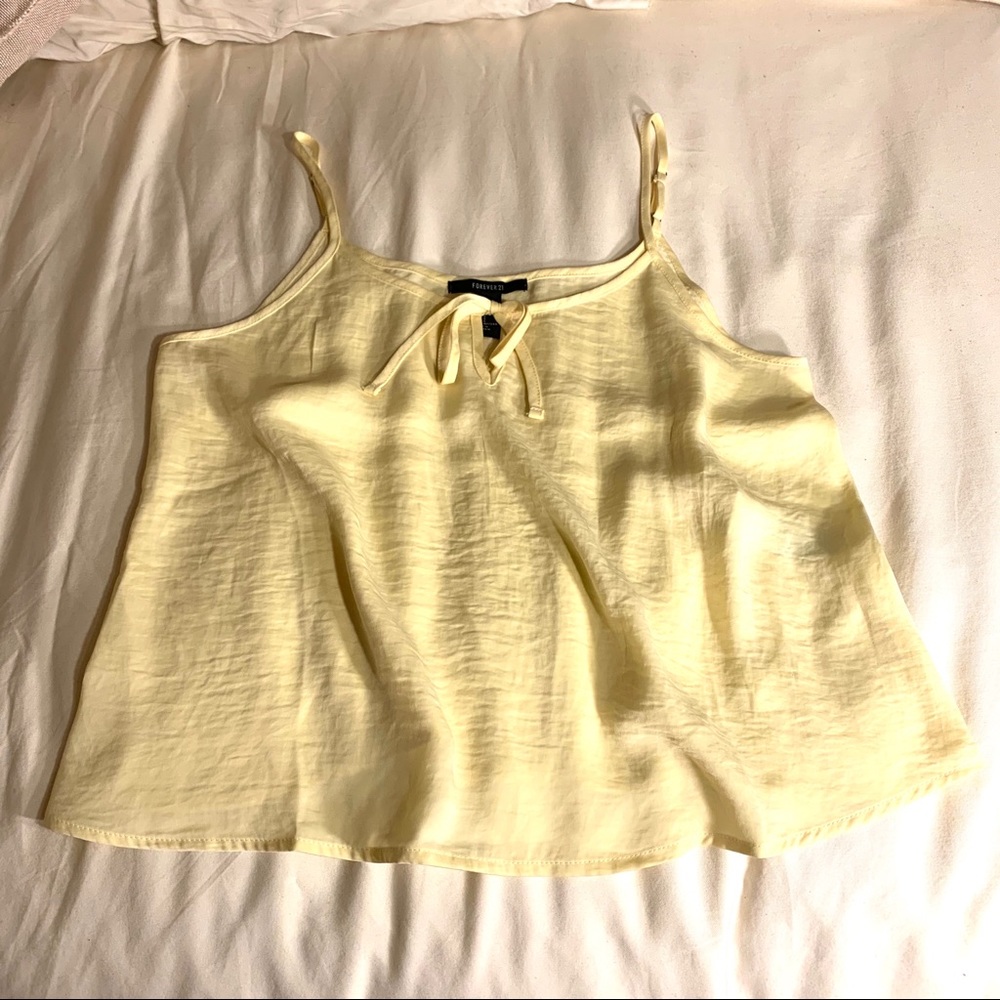 SOLD 🛑 Forever 21 | Pastel Yellow Satin Tank